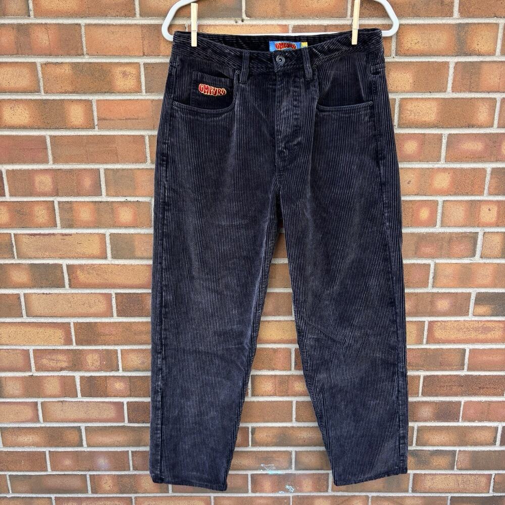 Empyre Men Black Corduroy Skate Pants Baggy Loose Fit Sz 30